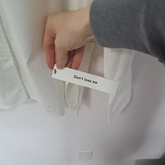 Reformation Laura Harrier Collins Shirt Bright White 6 NWT - Picture 8 of 9